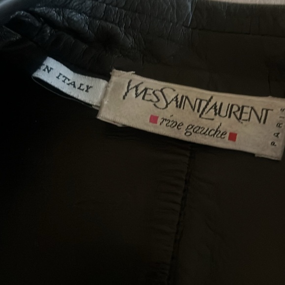 Yves Saint Laurent Rive Gauche Leather Blazer 36/4 - Picture 6 of 14